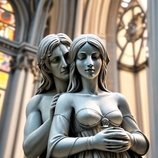 Faust and Margherita at Milan Cathedral