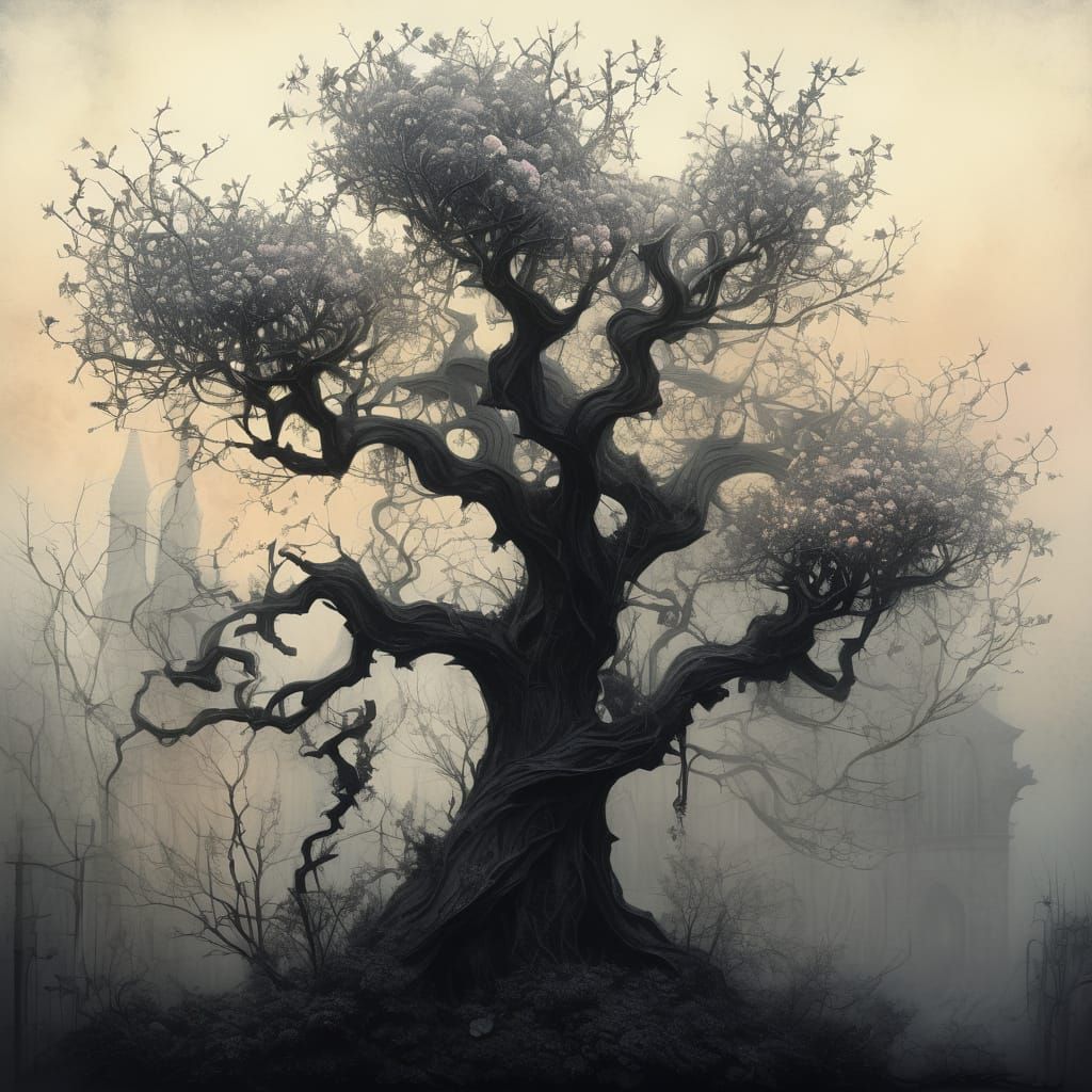 Opal Hymn of the Hollow (Daphne mezereum – February Daphne)
Palette:

Gradient: Pale Opal #BFD1E5 → Dusty Rose #DB7093 →...