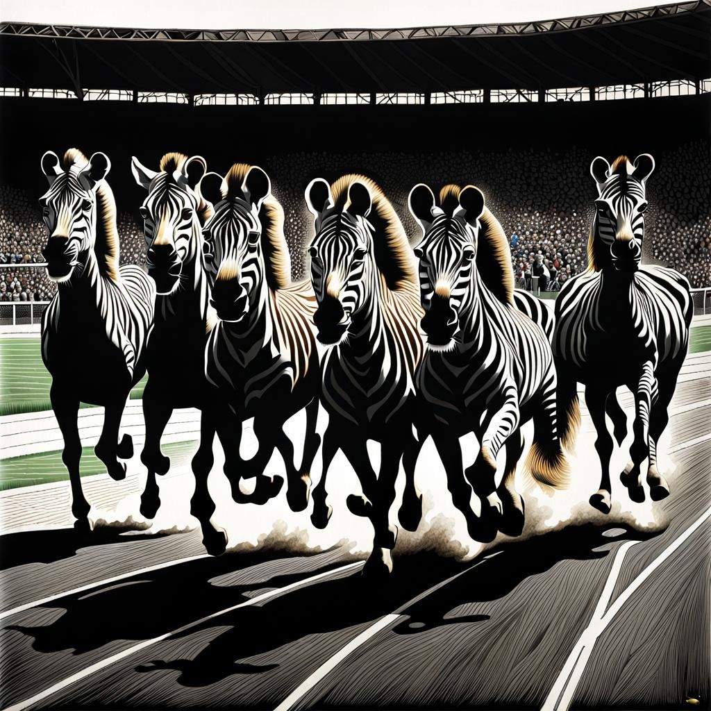 Animal Olympics: Jungle Animals Race in Stadium