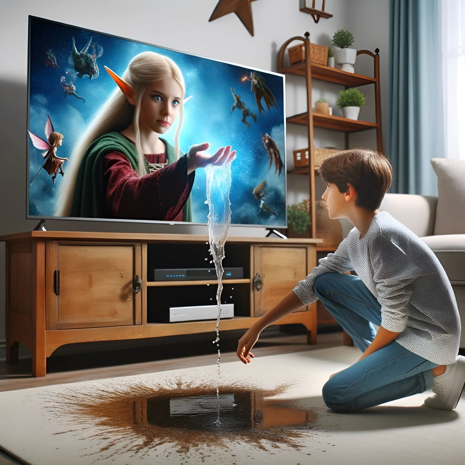 Cat Amused by New Carpet