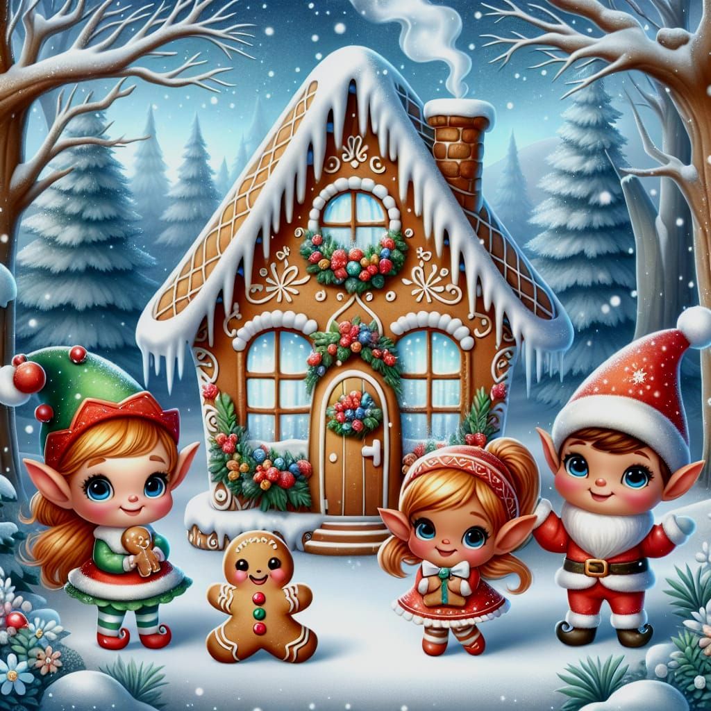 Whimsical Winter Wonderland in Airbrush Art