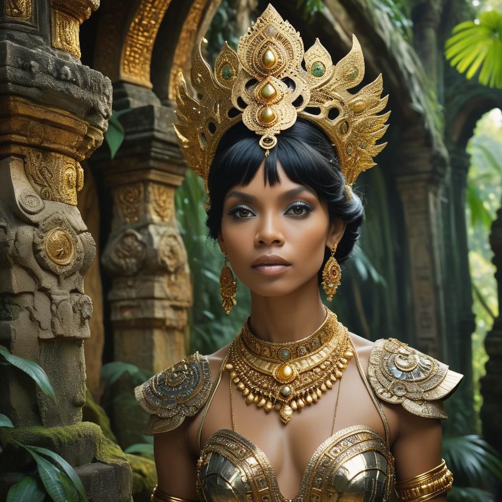 Shakti in Gaudi-Inspired Cambodian Temple Ruins