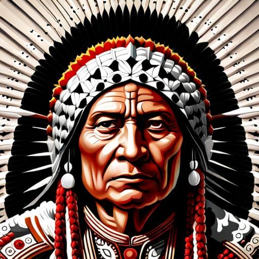 Sitting Bull, chef de la tribu Hunkpapa Sioux.