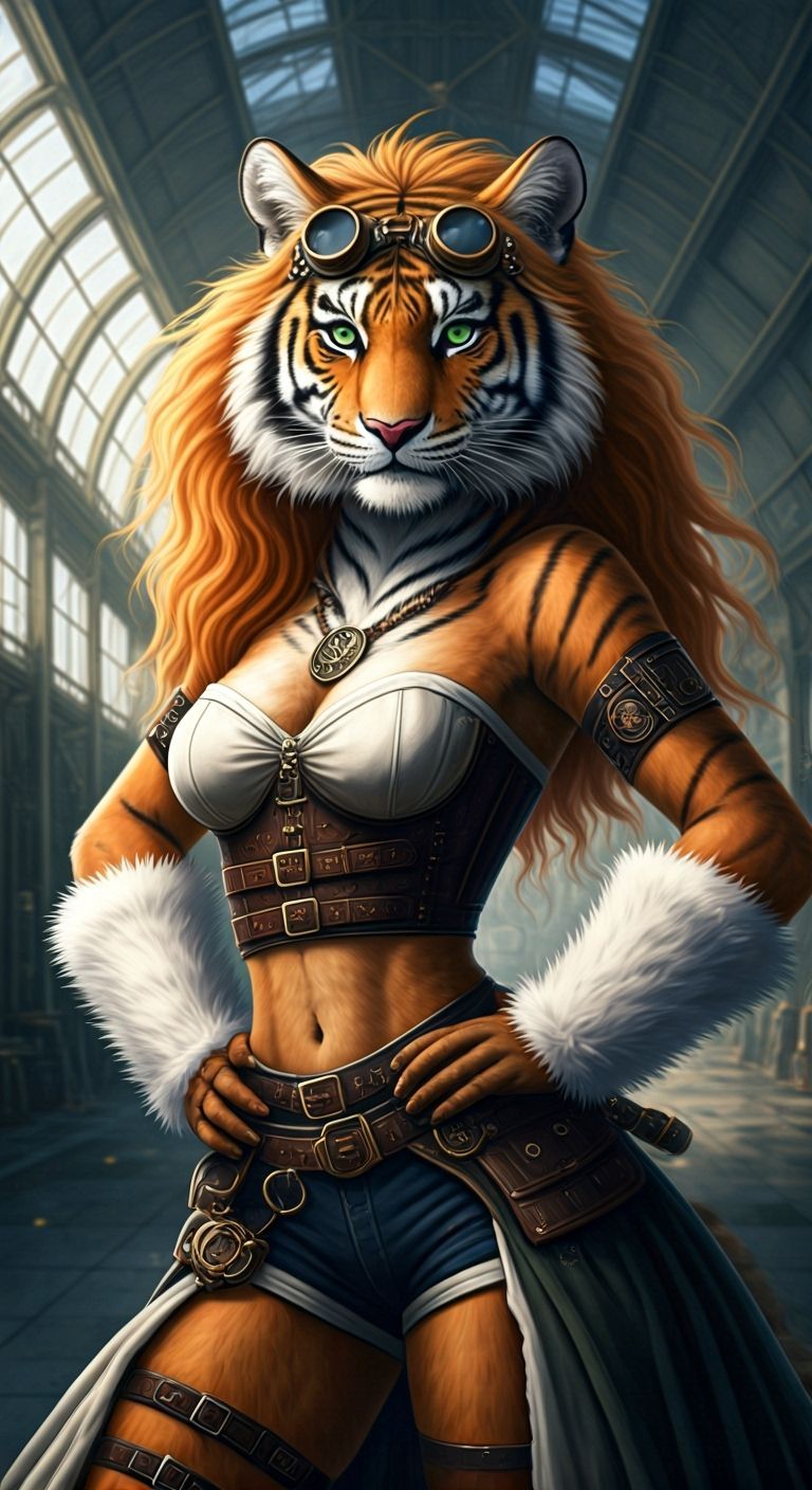 Steampunk Tigress Explorer in Grand Hall