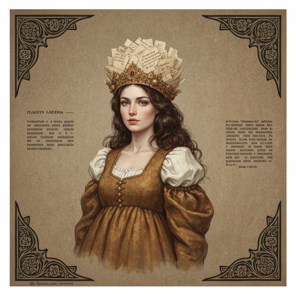 Fae Child Queen in Slavic Fantasy Art Style