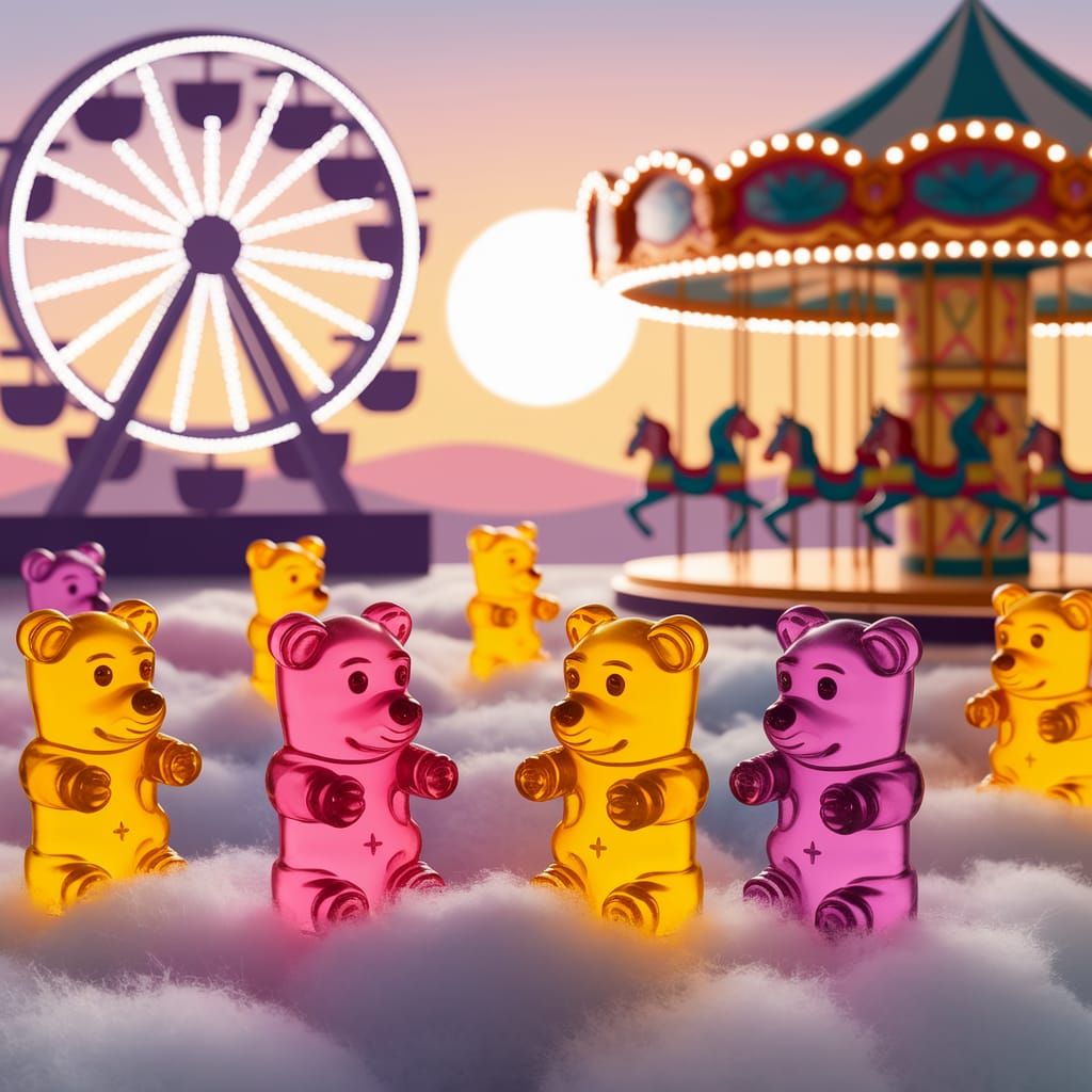 Gummy Bears' Delightful Amusement Park Adventure