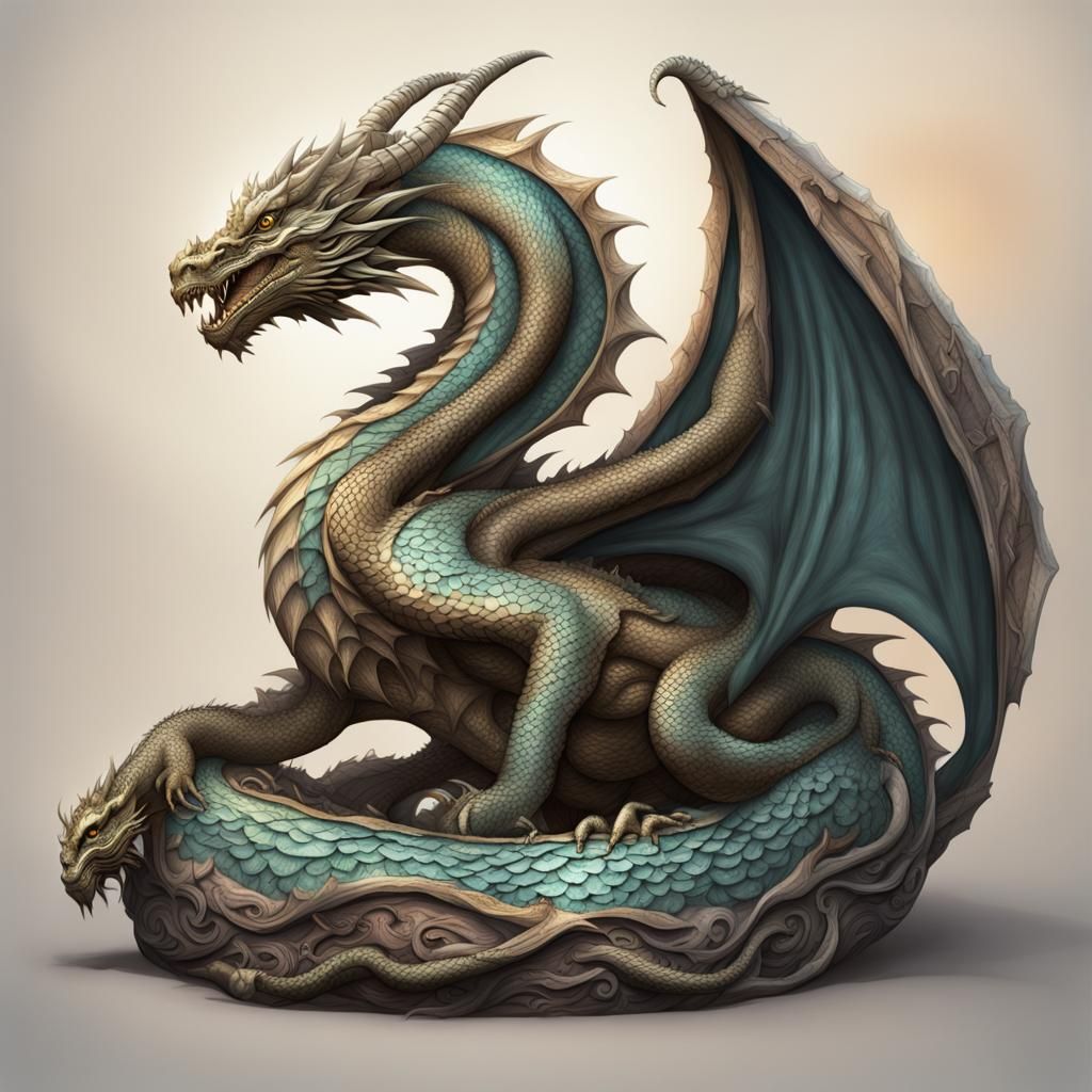 Resting Dragon: Detailed Fantasy Concept Art