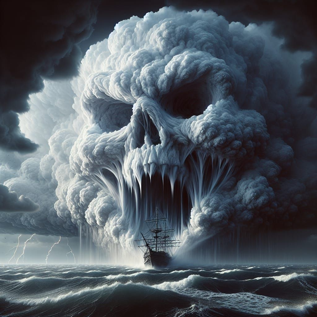Skull Storm Consumes Pirate Ship