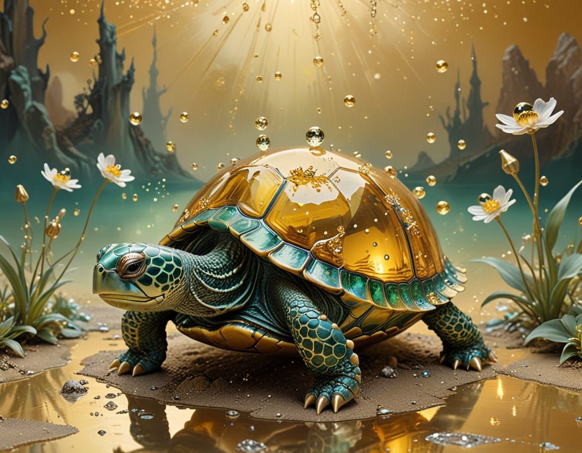 Enchanted Turtle Garden with Dream Fairies