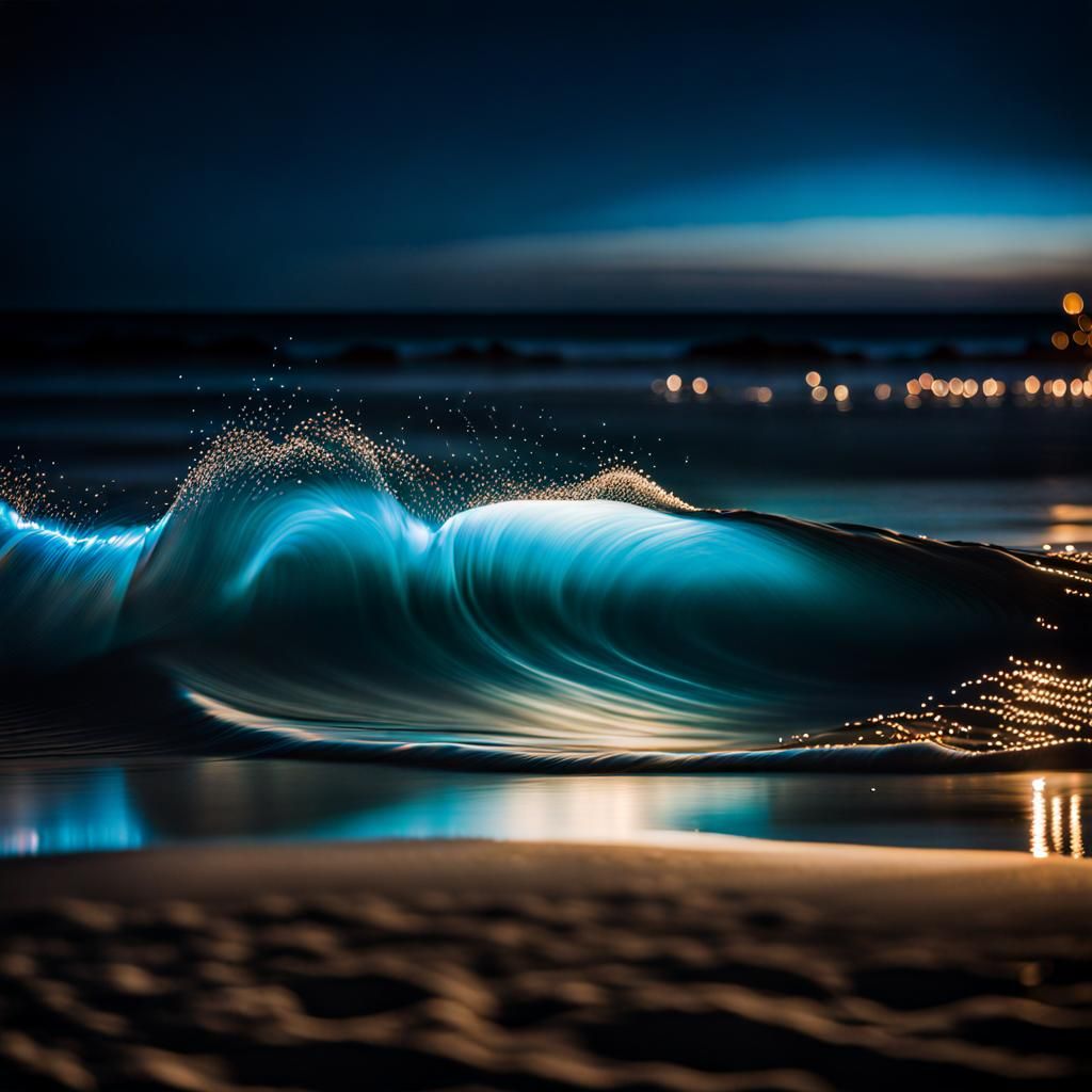 Bioluminescent Waves at Night: Professional Photography