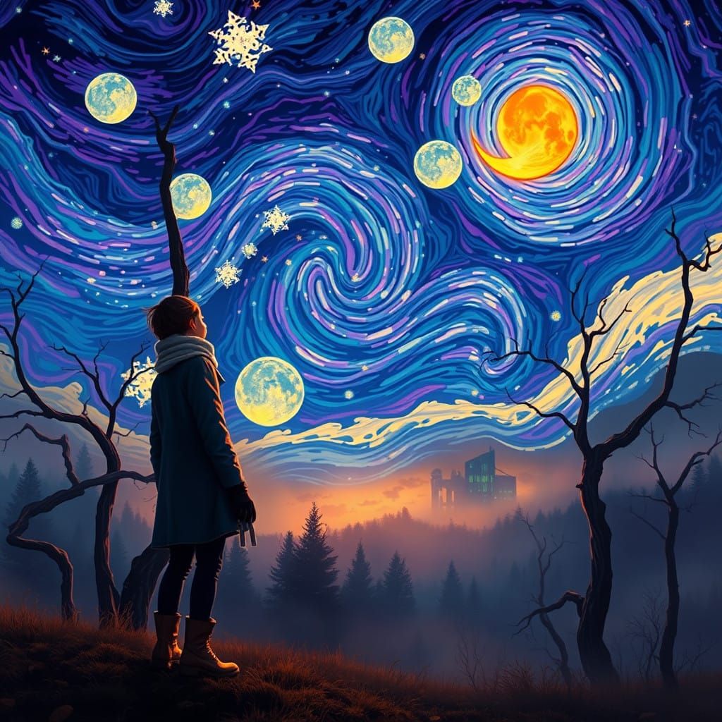 Mystical Stranger Things Scene at Twilight