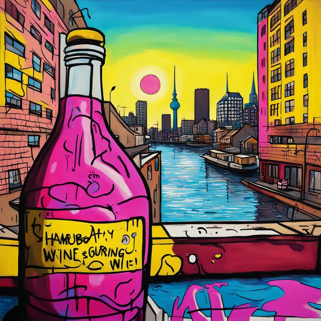 Hamburg Houseboat Awakening: Graffiti Splash Art