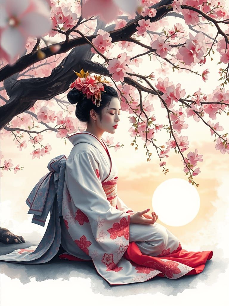 Stylistic watercolour with chiaroscuro influences from Carne Griffiths and WLOP blend fluid lines with crisp digital enh...