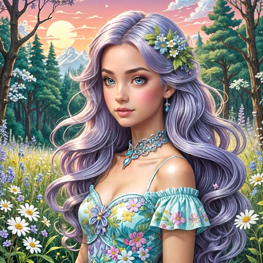 My Little Pony Original Character in Dreamlike Meadow