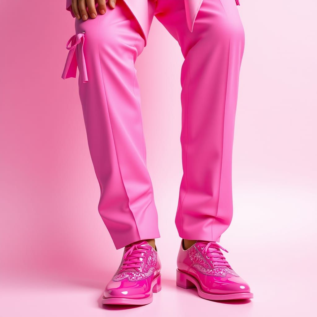 Stylish Man in Pink Suit: 3D Anime Art