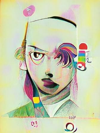 Magical Girl Manga Cover in 90s Anime Style