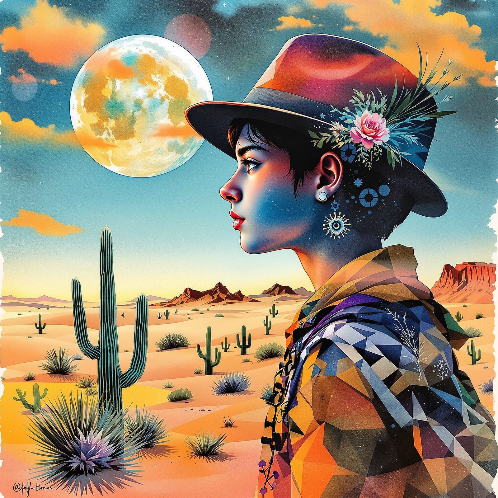 teenager with a bowler hat on a journey