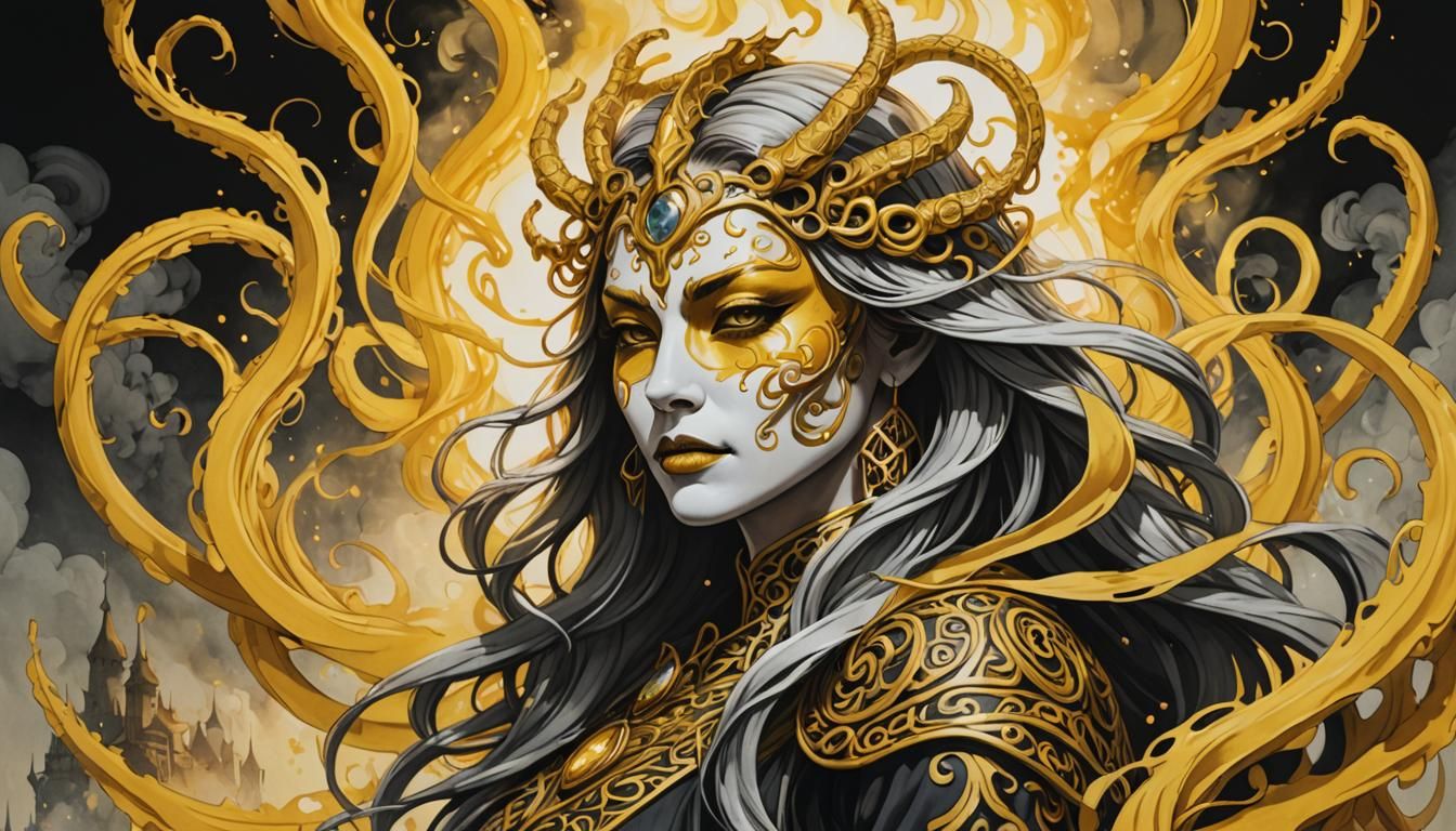 Bridge Between Worlds: Digital Fantasy Portrait