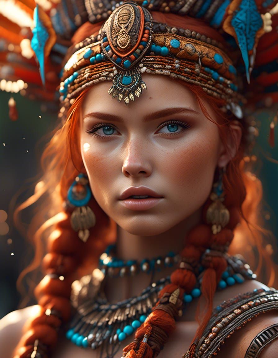 redhead tribal girl