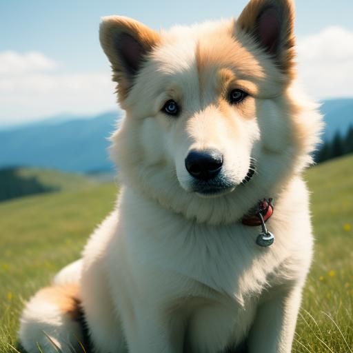 Sarplaninac Dog Portrait in Mountain Meadow