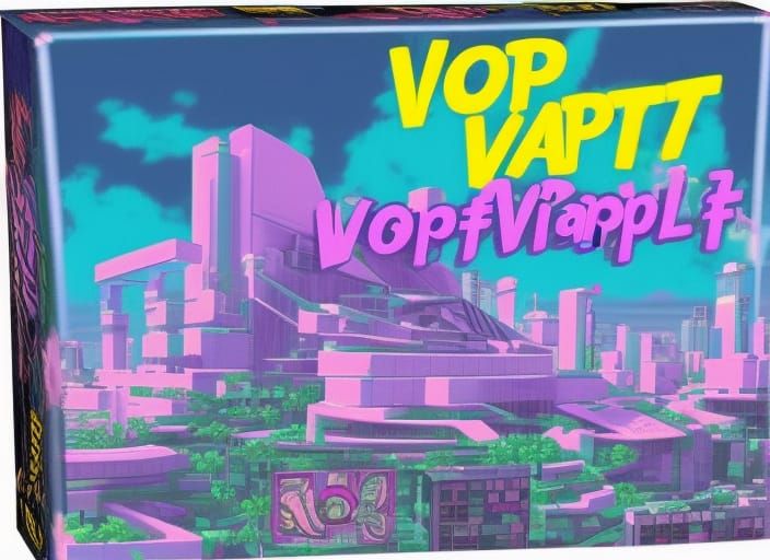 Vaporwave Board Game in Neon Colors