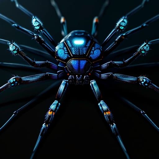 Biopunk Spider with Enlarged Muscles