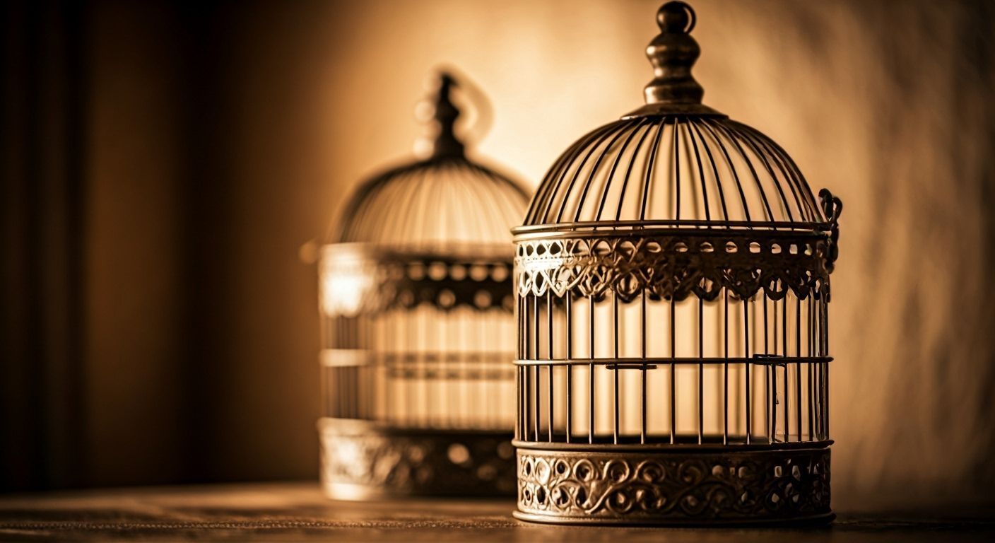 Intricate Vintage Birdcages with Ornate Metalwork