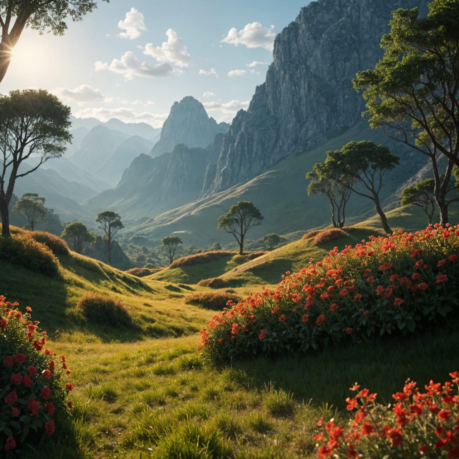 Epic Floral Plains Landscape in Astral Style