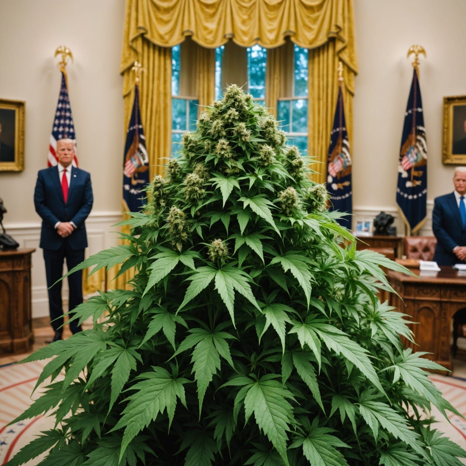 Cannabis Plants Sprout From the Oval Office