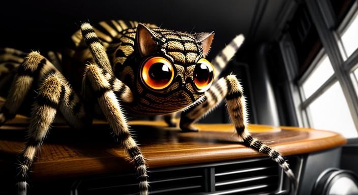 Radio-Controlled Cat Spider in Mutopunk Style