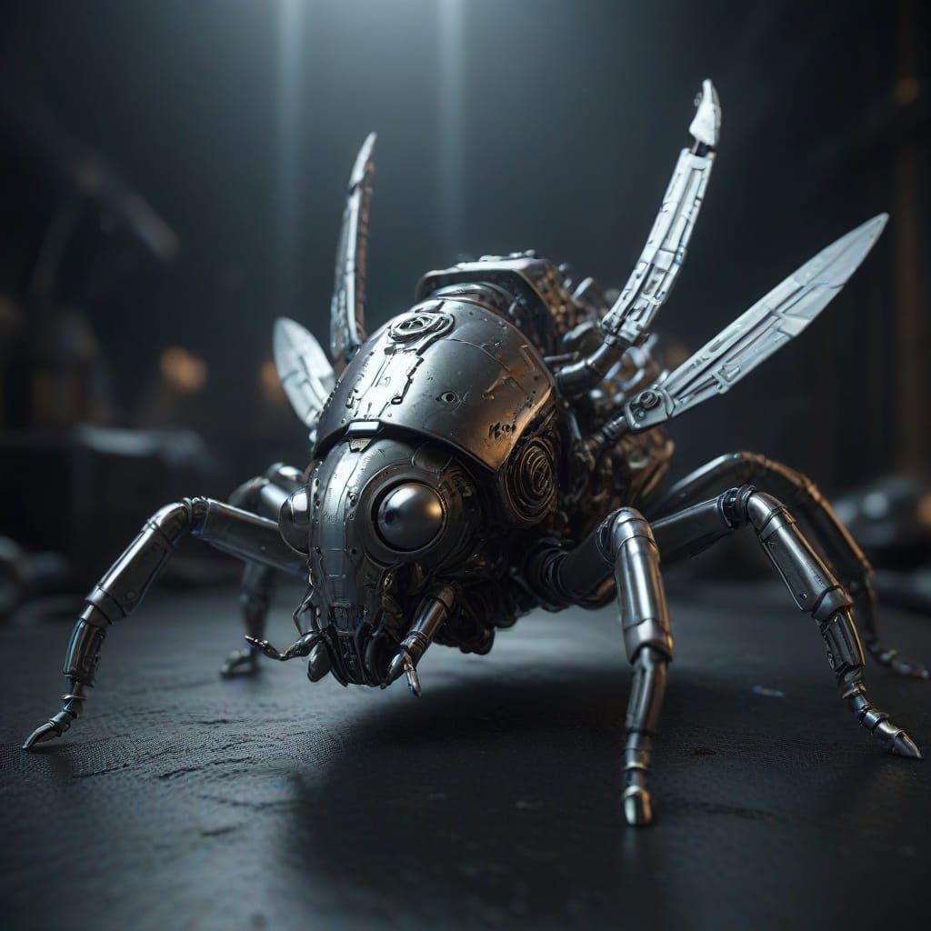 Mechanical Pencil Beetle Shedding Shell with Ethereal Core