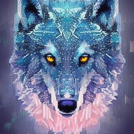 Crystalline Wolf: Dark Fantasy Concept Art