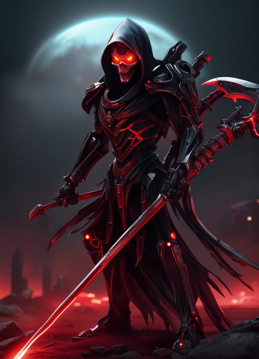 Grim Reaper in Mech Armour on Battlefield