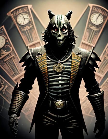 Beetlejuice Film Poster in Art Nouveau Style