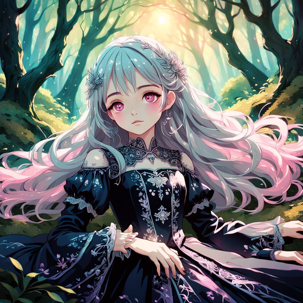 Gothic Princess in Enchanted Forest