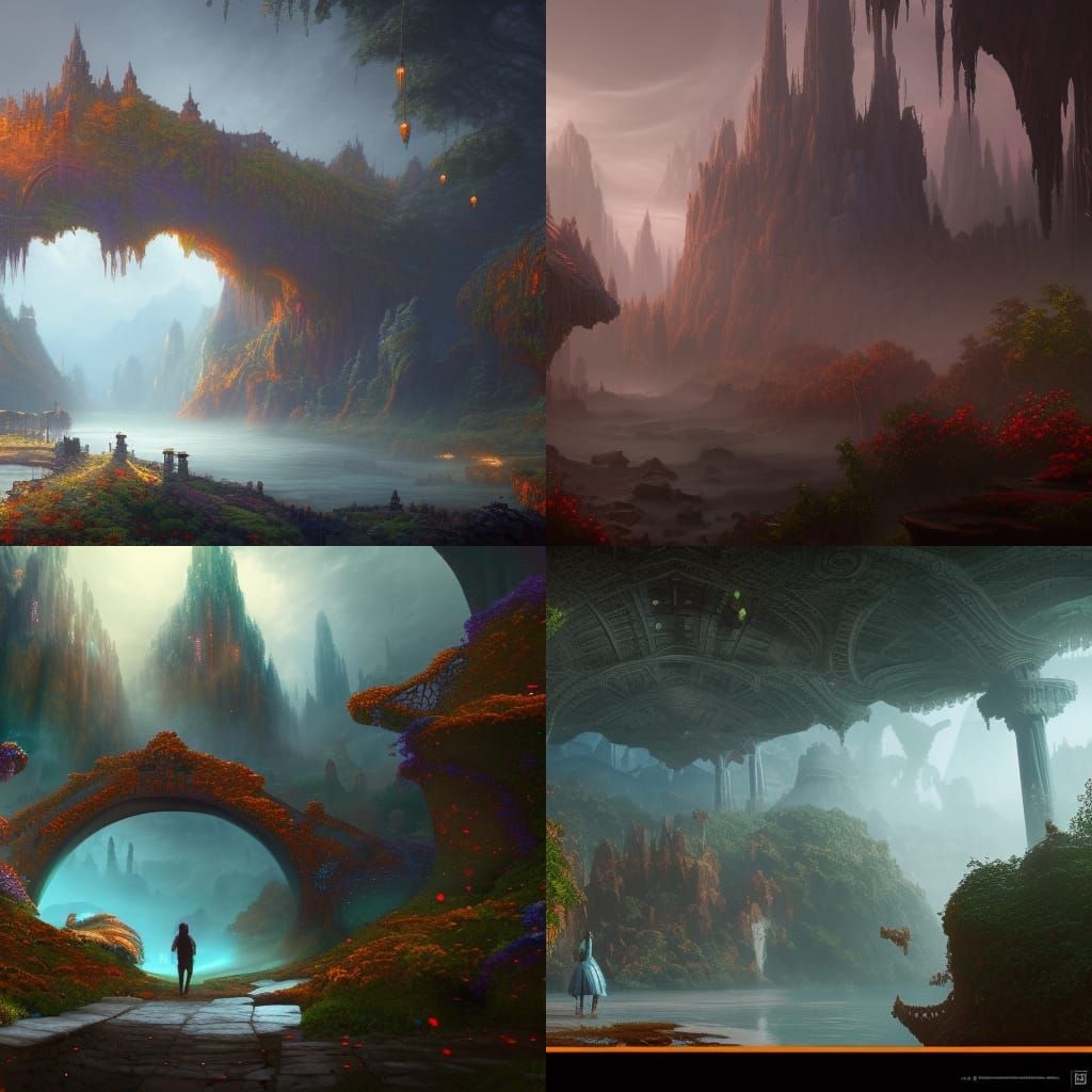 Walking into a Dream: Detailed Matte Painting