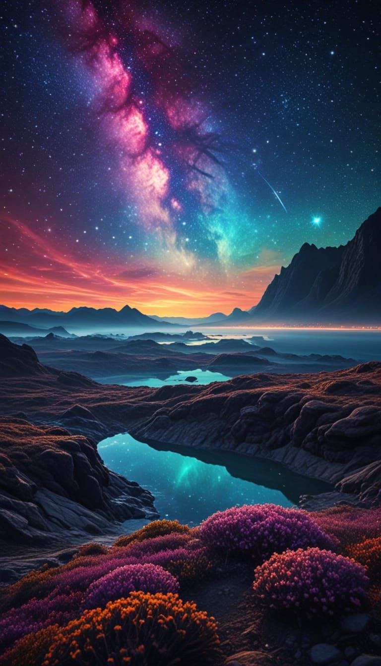 Colorful Astral Landscape of Cosmic Light