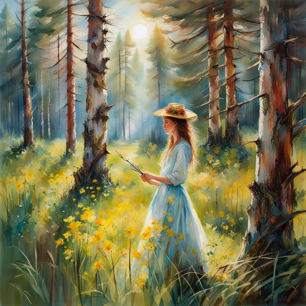 Peaceful American Farm Spring Scene