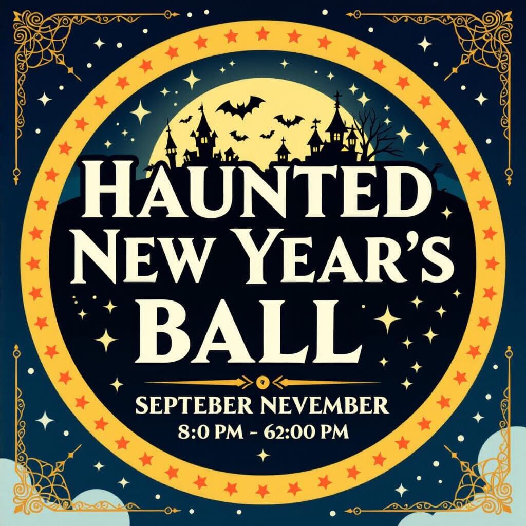Haunted New Year's Ball with Spooky Guests