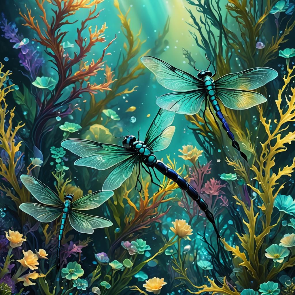 Deep Sea Fantasy: Dragonfly-Sea Dragon Hybrid