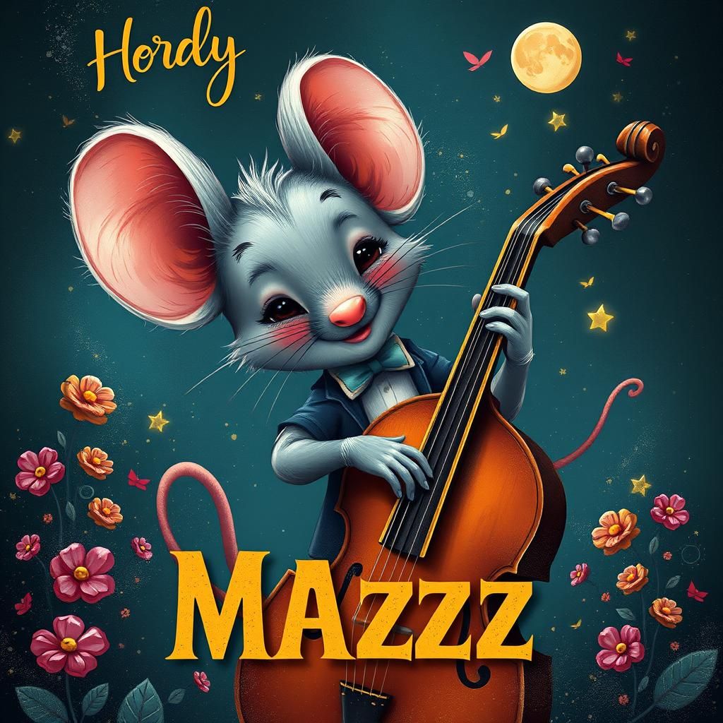 Cute Mouse Jazz Album Cover: Whimsical Design
