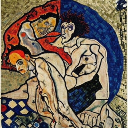 Melancholic Devil and Sea Urchin Mosaic