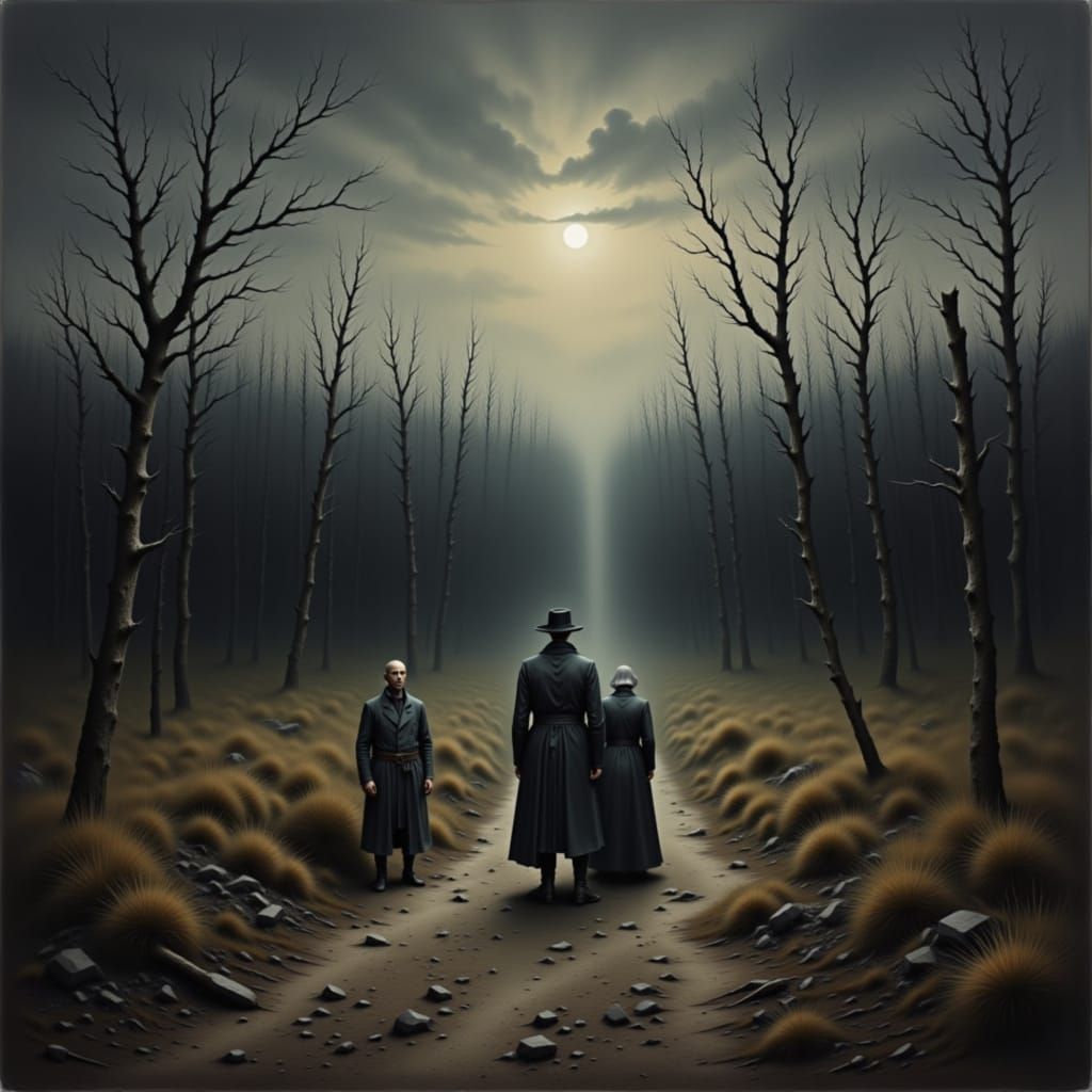 Moody Atmospheric Painterly Landscape