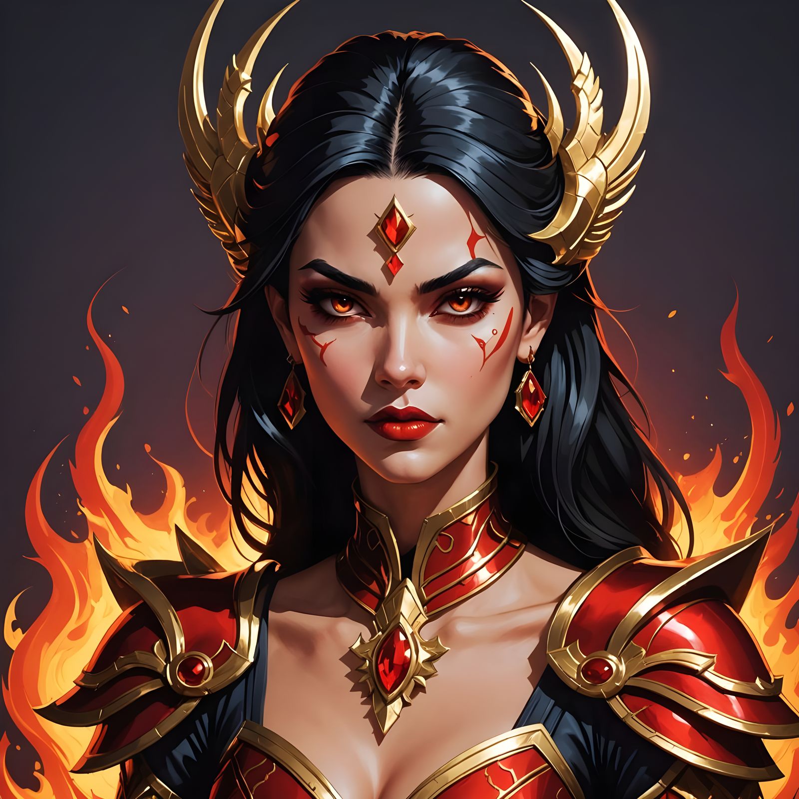 Cinematic Portrait of a Flamboyant Noblewoman