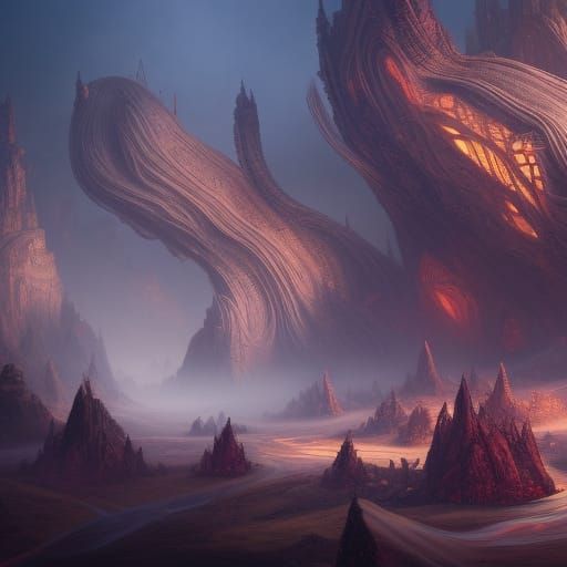 Fantastical Tickling Scene in Detailed Matte Painting