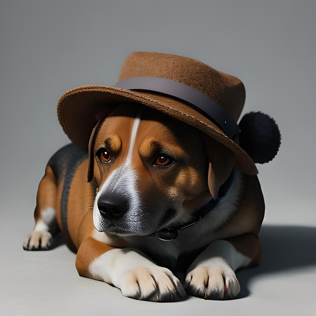 Dog in a Hat: A Whimsical AI Creation