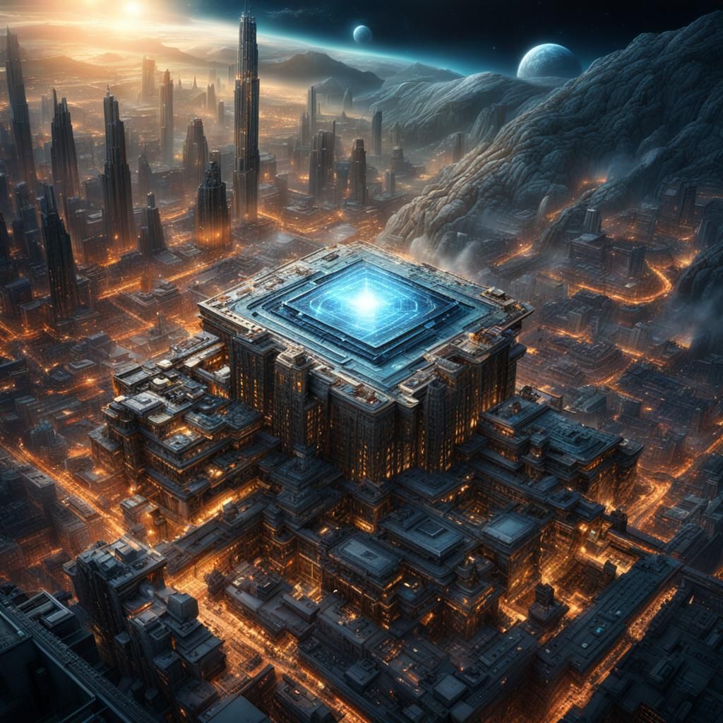 Quantum Internet Breakthrough: Epic Digital Matte Painting