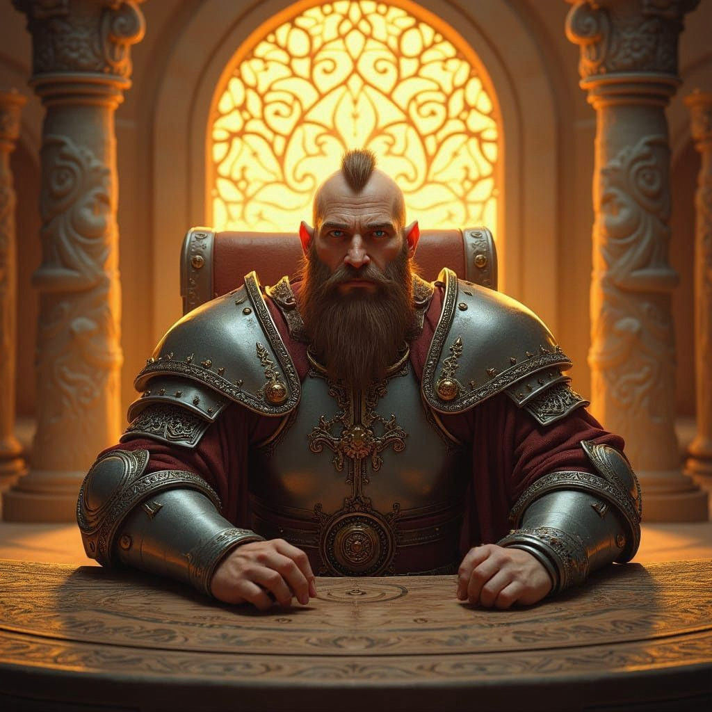 Fantasy Paladin in Deep Woodland Fantasy Style