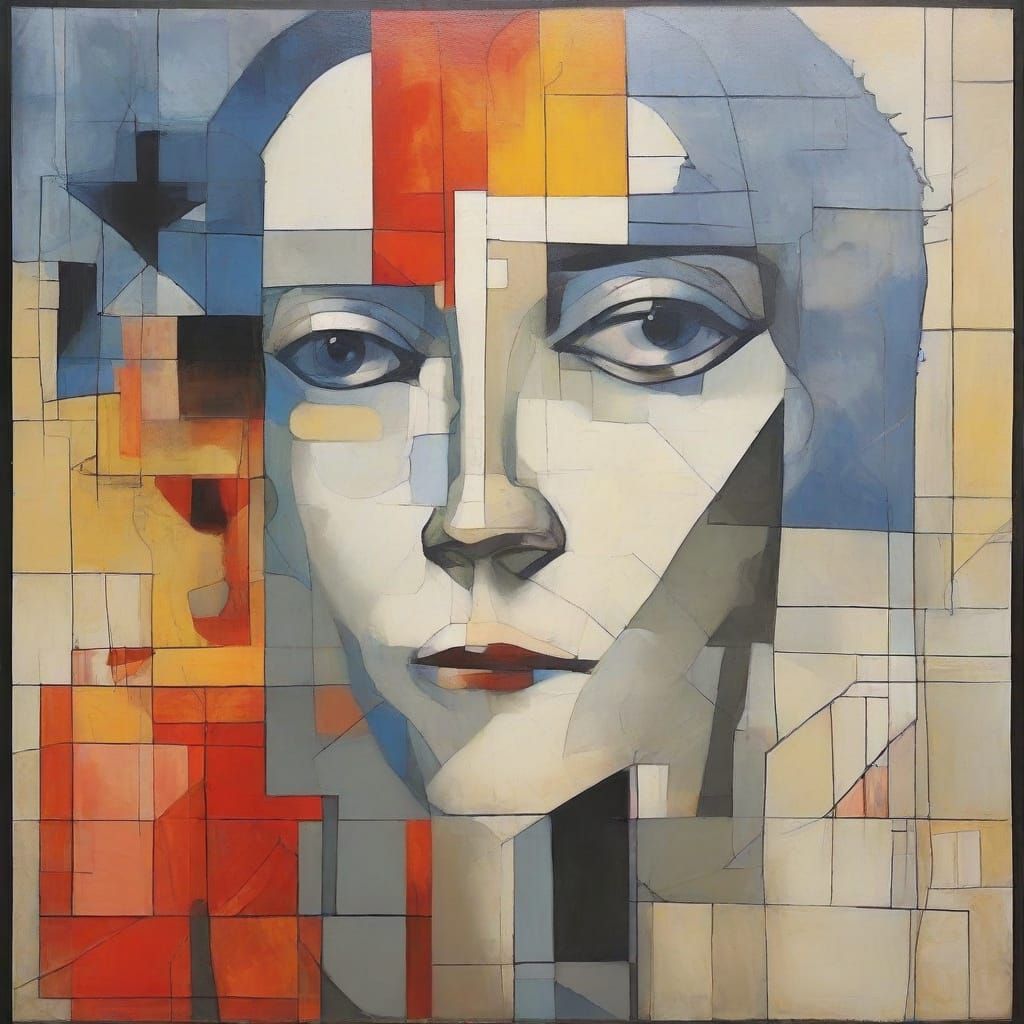 Weeping Android in Dystopian Bauhaus Ruins