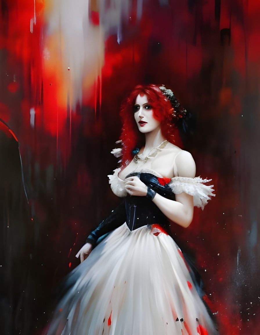 Portrait of Lucy Westenra in Graffiti Art Style